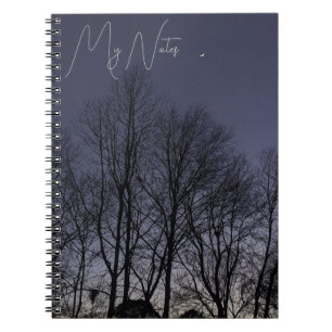 Ciel foncé, Lune et Carnet photo de la spirale éto