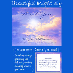 Ciel lumineux sur Serene Water Bereavement Merci