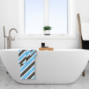 Ciel Moderne Gris Bleu Bandes Diagonales