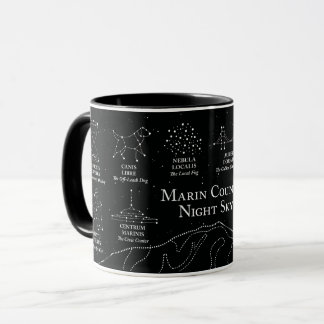 Ciel nocturne du comté de Marin mug 11 oz noir