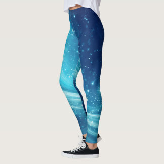 Ciel nocturne étoilé : Leggings bleus