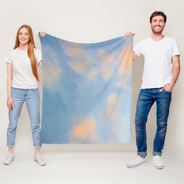 Ciel Sky Hue, Couverture polaire, Moyen 50" x 60" (En situation)