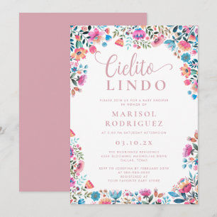 Cielito Lindo Baby Shower Colourful Mexican Floral Invitation