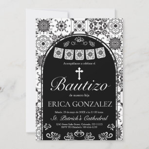 Cielito Lindo Bautizo Talavera Baptism Invitation