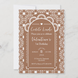 Cielito Lindo Beige 1st Birthday  Invitation