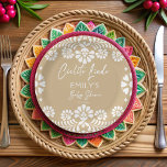 Cielito lindo beige Mexican fiesta baby shower Paper Plate<br><div class="desc">Cielito lindo beige Mexican baby shower monogrammed customized paper plates template,   white and beige gender neutral baby shower personalized paper plates,  talavera baby shower monogrammed paper plates,  Mexican baby shower personalized table decor gender neutral baby shower paper plates papel picado plates fiesta bebe Mexican fiesta tableware personalized table decor</div>