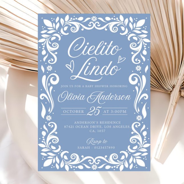 Cielito Lindo bleu Invitation Cielito Editable (Créateur téléchargé)