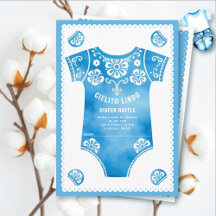 Cielito Lindo blue baby boy shower Diaper Raffle