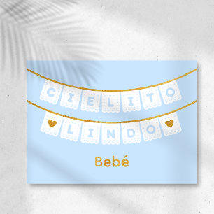Cielito Lindo Blue Baby Congratulations Card
