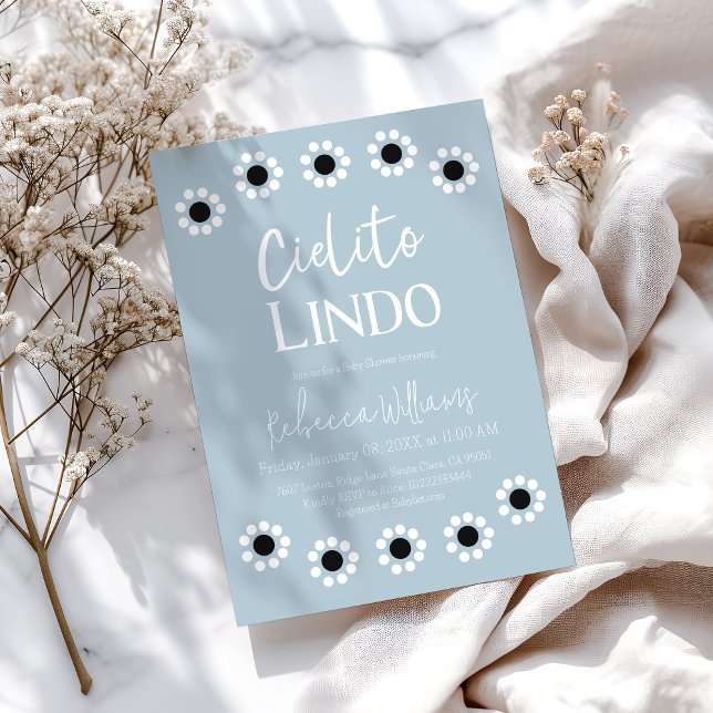 Cielito Lindo Blue Mexican Boy Baby Shower Party Invitation (Creator Uploaded)