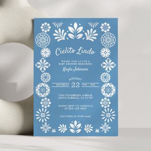 Cielito Lindo Dusty Blue Mexican Boy Invitation