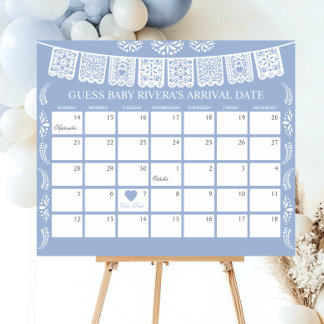 Cielito Lindo Guess the due Date calendar Poster
