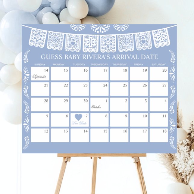 Cielito Lindo Guess the due Date calendar Poster (Creator Uploaded)