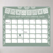 Cielito Lindo Guess the due Date calendar