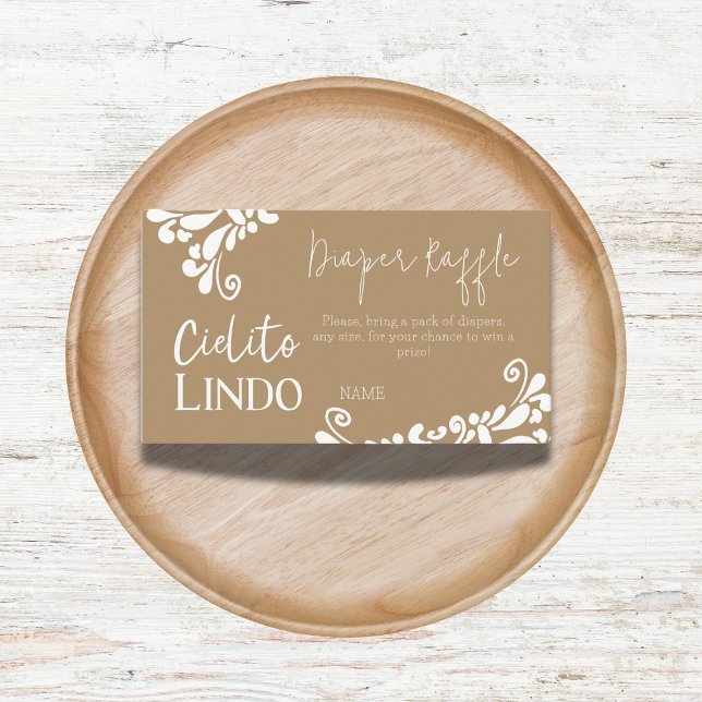 Cielito Lindo Mexican Fiesta Baby Shower Diaper Enclosure Card (Creator Uploaded)