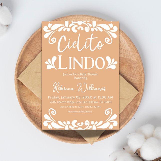 Cielito Lindo Mexican Fiesta Neutral Baby Shower Invitation (Creator Uploaded)