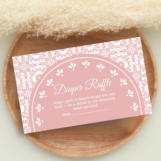 Cielito Lindo Papel Picado Shower Diaper Raffle Enclosure Card (Cielito Lindo Papel Picado Fiesta Baby Shower Diaper Raffle)