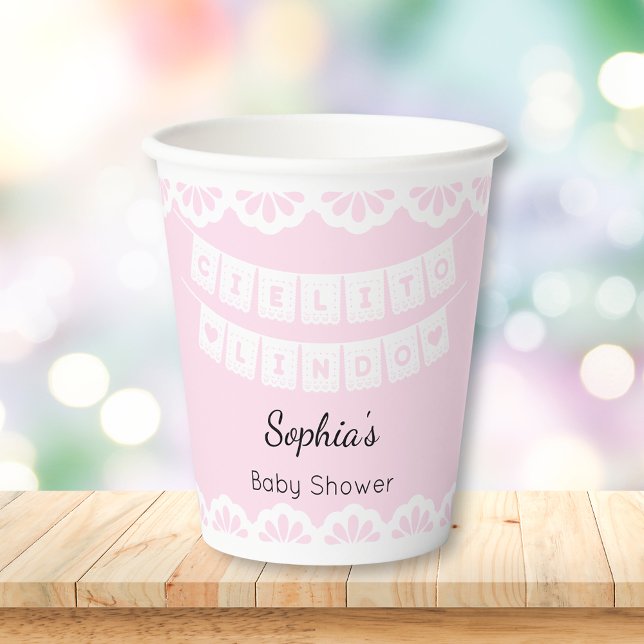 Cielito Lindo Pink Baby Shower Paper Cups (Creator Uploaded)