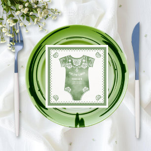 Cielito Lindo sage green bodysuit baby shower Napkin