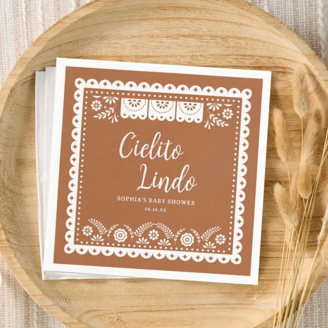 Cielito Lindo Talavera Mexican Baby Shower Napkin (Creator Uploaded)
