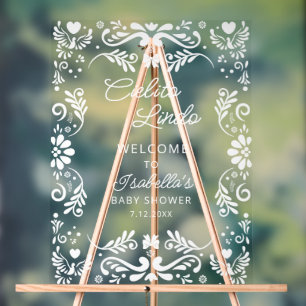 Cielito Lindo Talavera Mexican Baby Shower Welcome Acrylic Sign