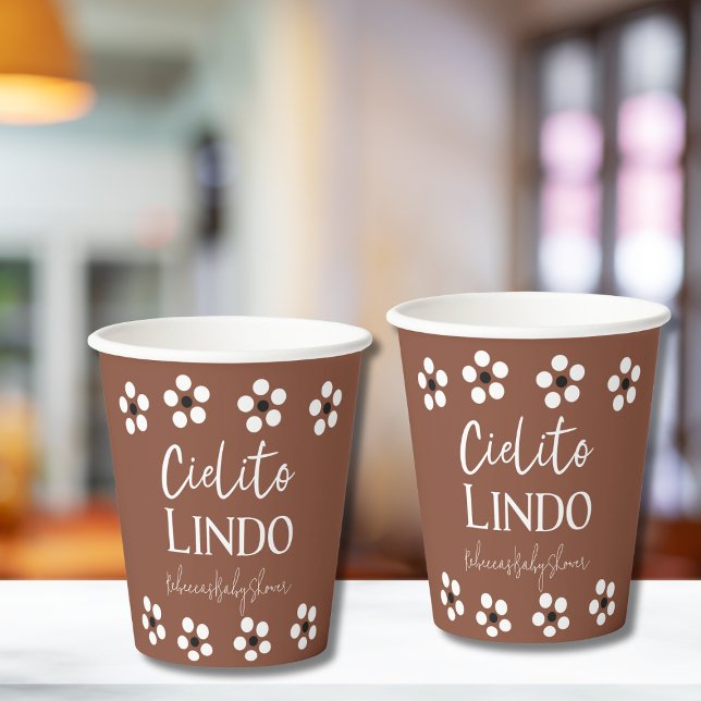Cielito Lindo Talavera Mexican Fiesta Baby Shower Paper Cups (Creator Uploaded)