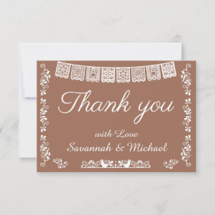 Cielito Lindo Terracotta Fiesta Baby Shower Thank You Card
