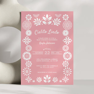 Cielito Lindo Terracotta Pink Mexican Girl Invitation