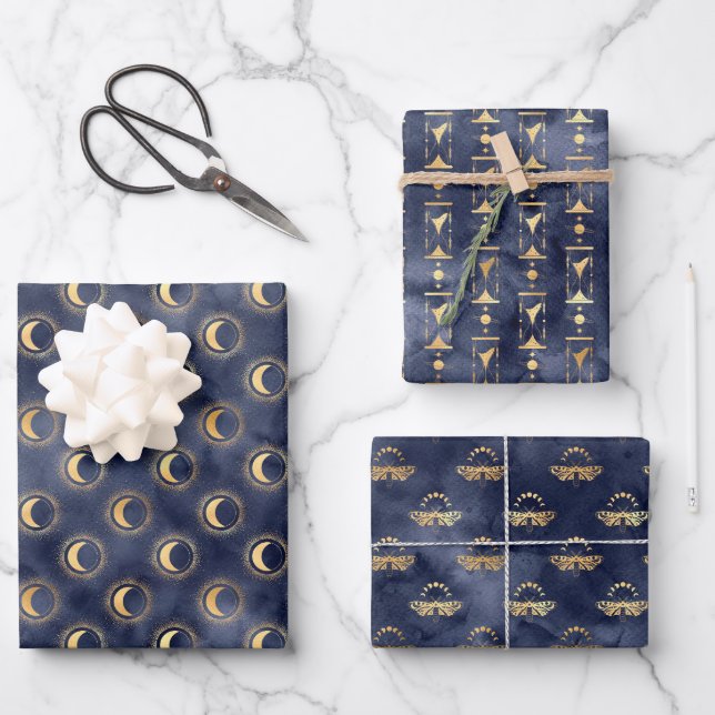 Ciels célestes Marine foncée et papier d'enveloppe (Recto)