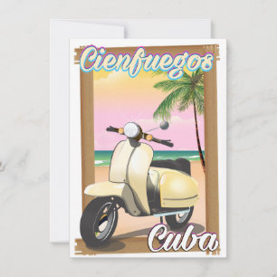Cienfuegos City Cuban travel poster Invitation