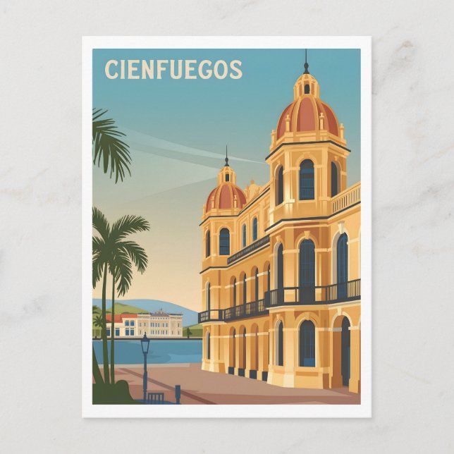 Cienfuegos Cuba Vintage Postcard (Front)