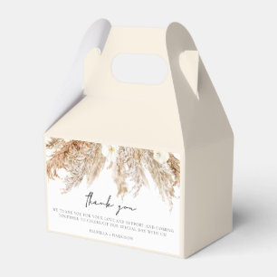 CIERA Bohemian Pampas Grass Earth Tone Favour Box