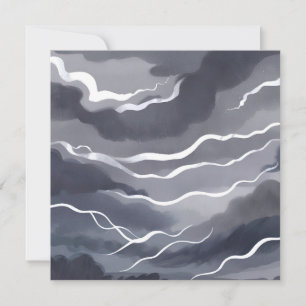 Cieux orageux   Carte aquarelle sombre