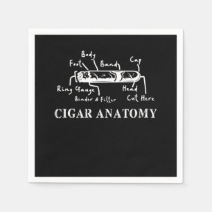 Cigar Anatomy Smoker Humidor Cutter Cigars Gift Napkin