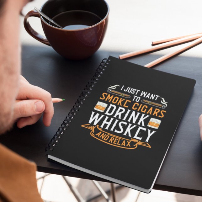 Cigar and Whiskey Quote Notebook (cigar and whiskey vintage notebook)