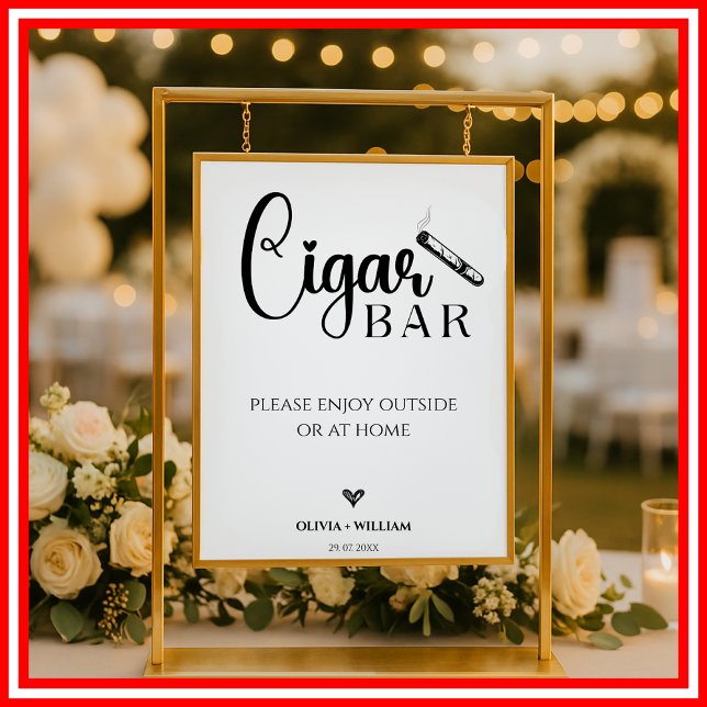 Cigar Bar Wedding Bar Script Sign (Creator Uploaded)