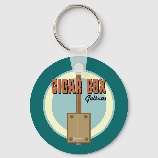 Cigar Box Guitar Keychain (Front)