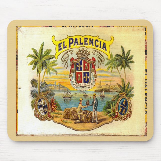 Cigar Box Lid El Palencia 2 Mouse Pad (Front)