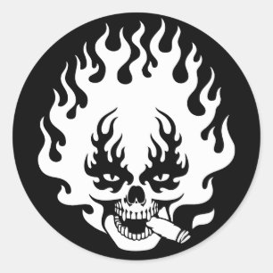 cigar-flame-sk-DKT Classic Round Sticker