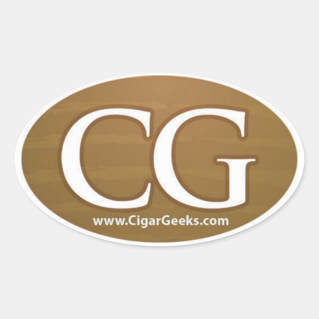 Cigar Geeks Oval Sticker (Front)