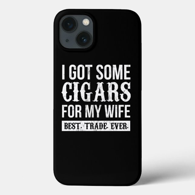 Cigar Gift Idea Funny Cigar Accessories Gift Set D Case-Mate iPhone Case (Back)