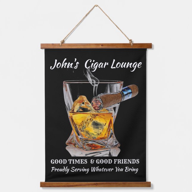 Cigar Lounge Hanging Tapestry (Front)