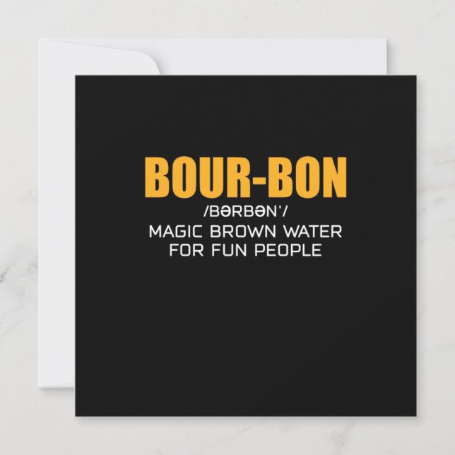 Cigar Lover | Bourbon Magic Brown Invitation (Front)