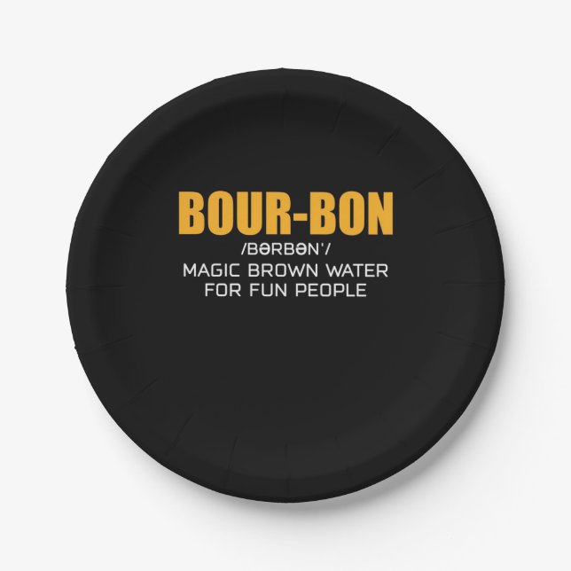 Cigar Lover | Bourbon Magic Brown Paper Plate (Front)