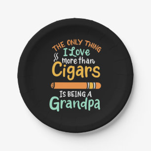 Cigar Lover This Grandpa Loves Cigars Paper Plate