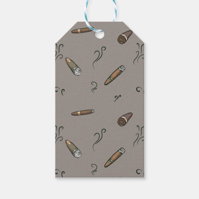 Cigar Pattern Gift Tags (Front)