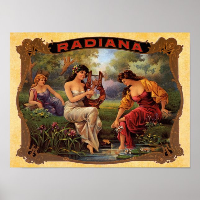 Cigar Radiana Vintage Smoking Poster (Front)