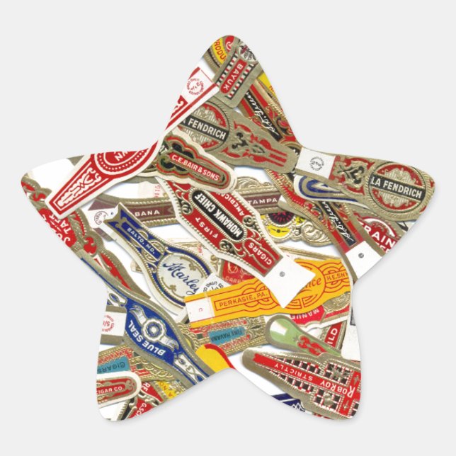 Cigar Ring Wrappers Star Sticker (Front)