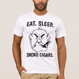 CIGAR SMOKER T-shirts, Funny, EAT SLEEP SMOKE T-Shirt