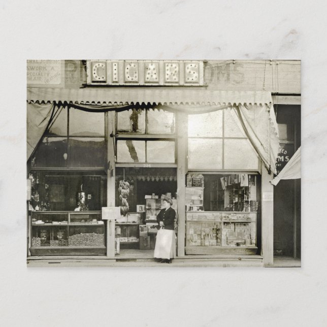 Cigar Store, Circa 1900 Postcard (Front)